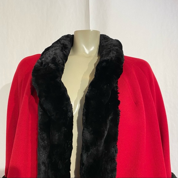 Vintage Red and Black Wool Coat - Picture 2 of 14